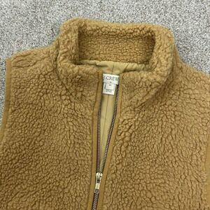 J. Crew Factory Women's‎ Size XS Sherpa Full Zip Fleece Vest Camel Color